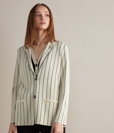 Silk and Cotton Pinstripe Jacket