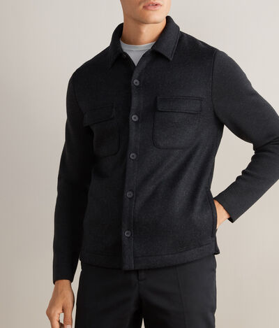 Short Jacket with Merino Wool Sleeves