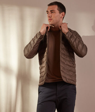 Down Jacket with Cashmere