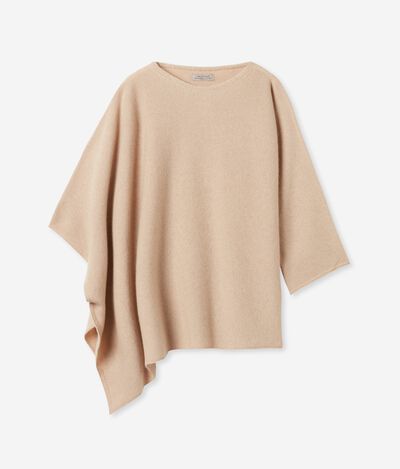 Ultrasoft Cashmere Asymmetrical Cape Sweater