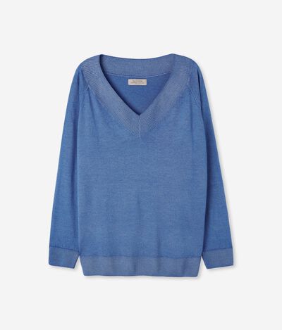 V-neck Sweater in Ultrafine Cashmere