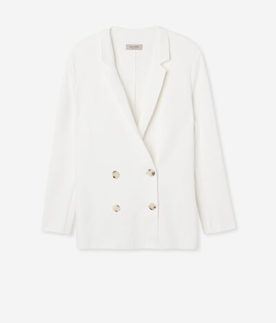 Cotton and Silk Double-Breasted Jacket