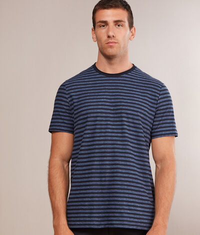 Two-Tone Striped Jersey T-Shirt