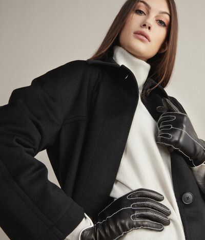 Cashmere and Leather Gloves