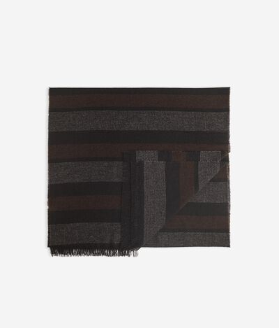 Lamè Striped Wool Scarf