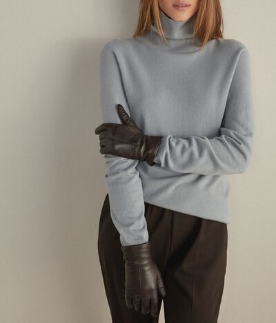 Cashmere Leather Gloves