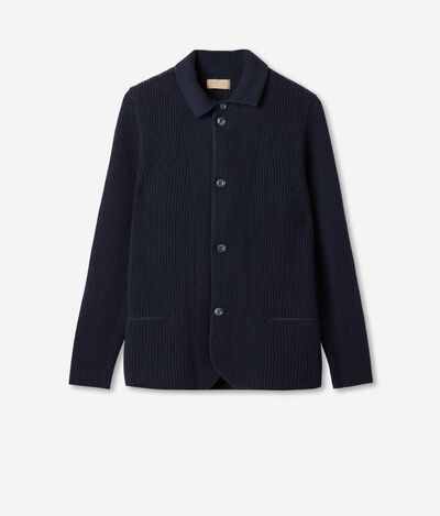 Ribbed Wool Cardigan Jacket