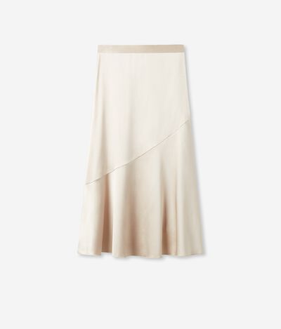 Asymmetric Silk Skirt
