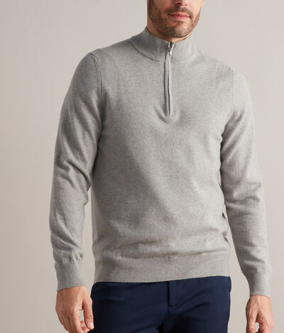 Ultrasoft cashmere half zip sweater