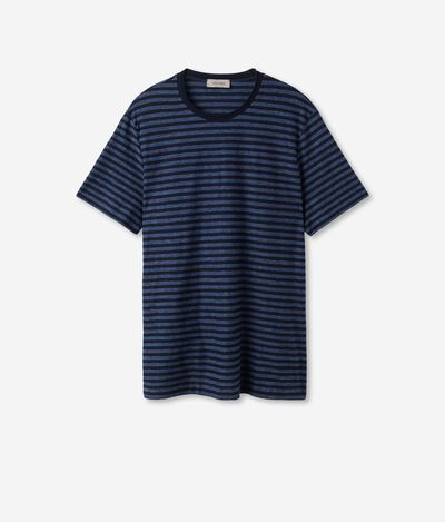Two-Tone Striped Jersey T-Shirt