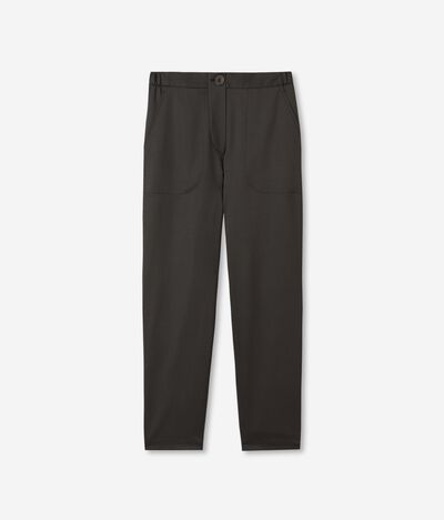 Viscose and Wool Carrot Trousers