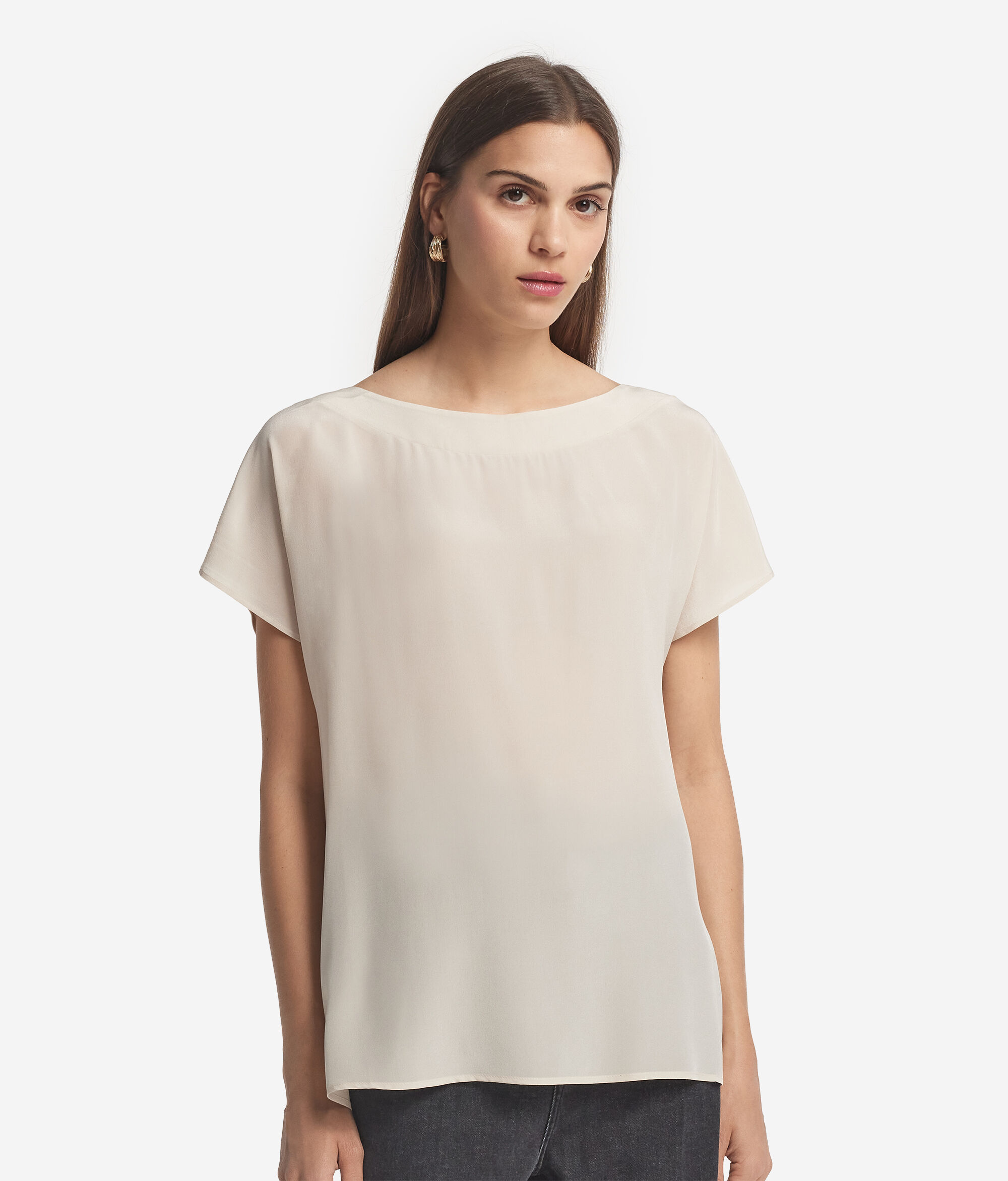 U-Boot-T-Shirt aus Seide und Modal