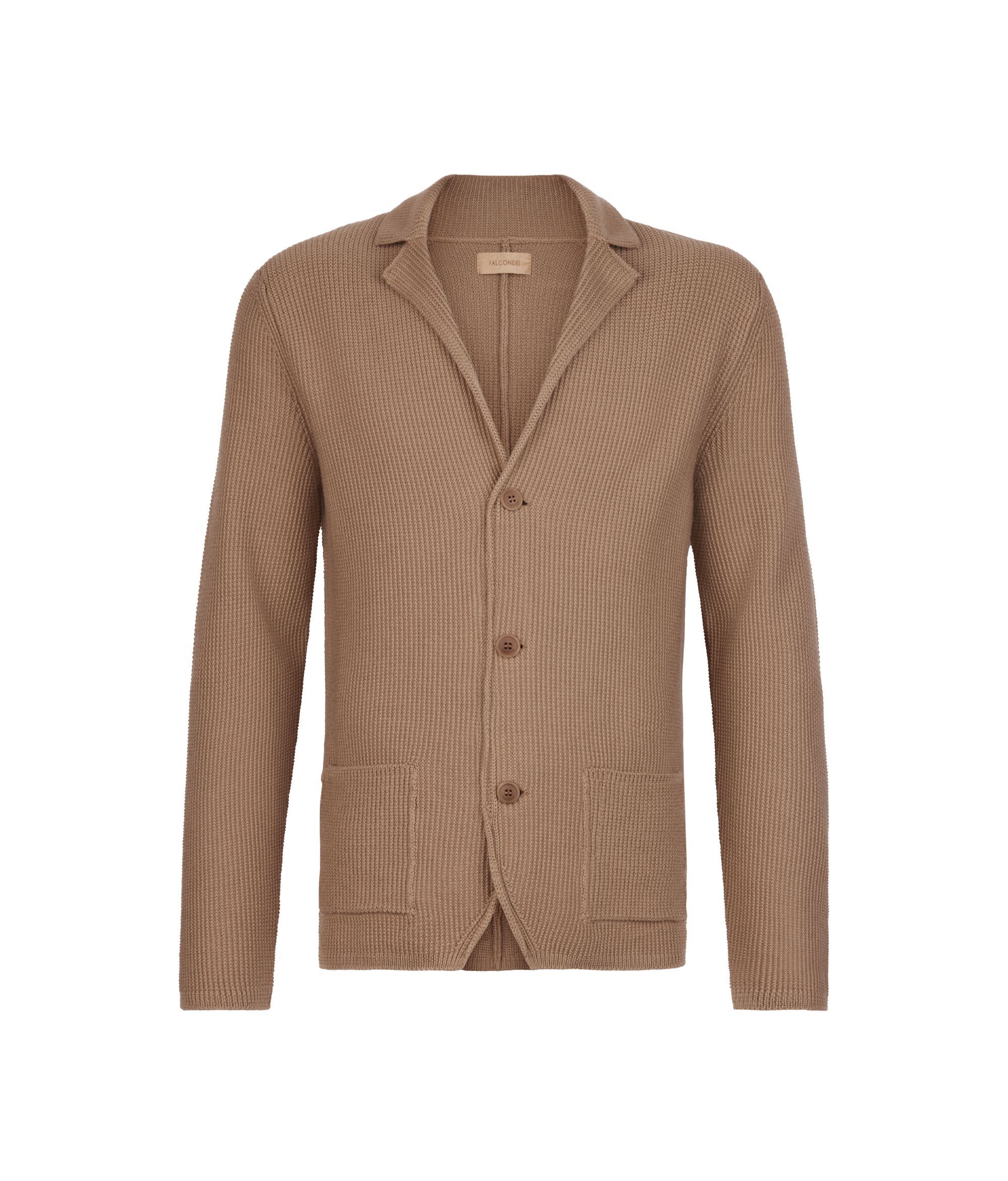 Chaqueta de lana de punto de arroz