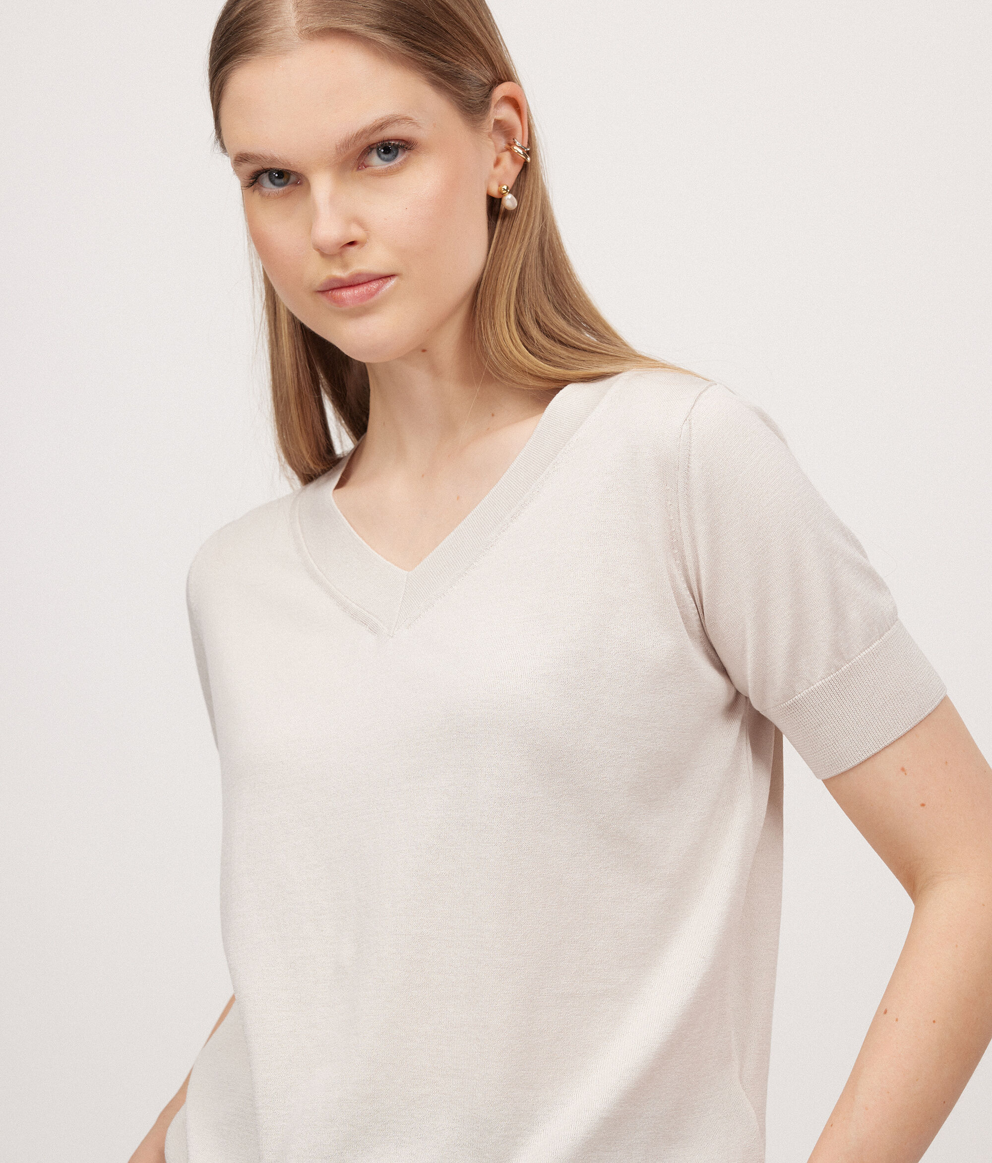 Джемпер из шелка и хлопка