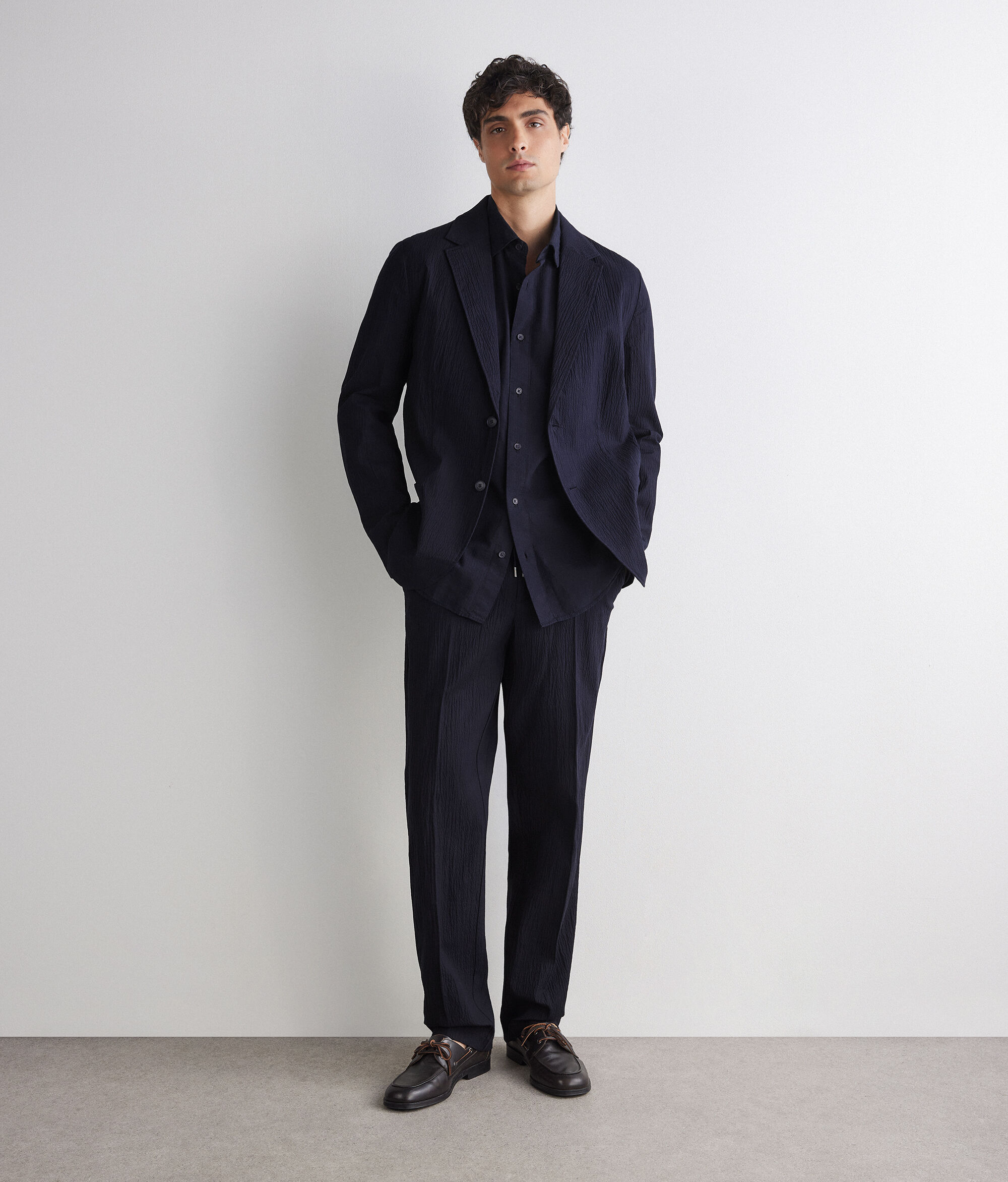 Seersucker textured jacket
