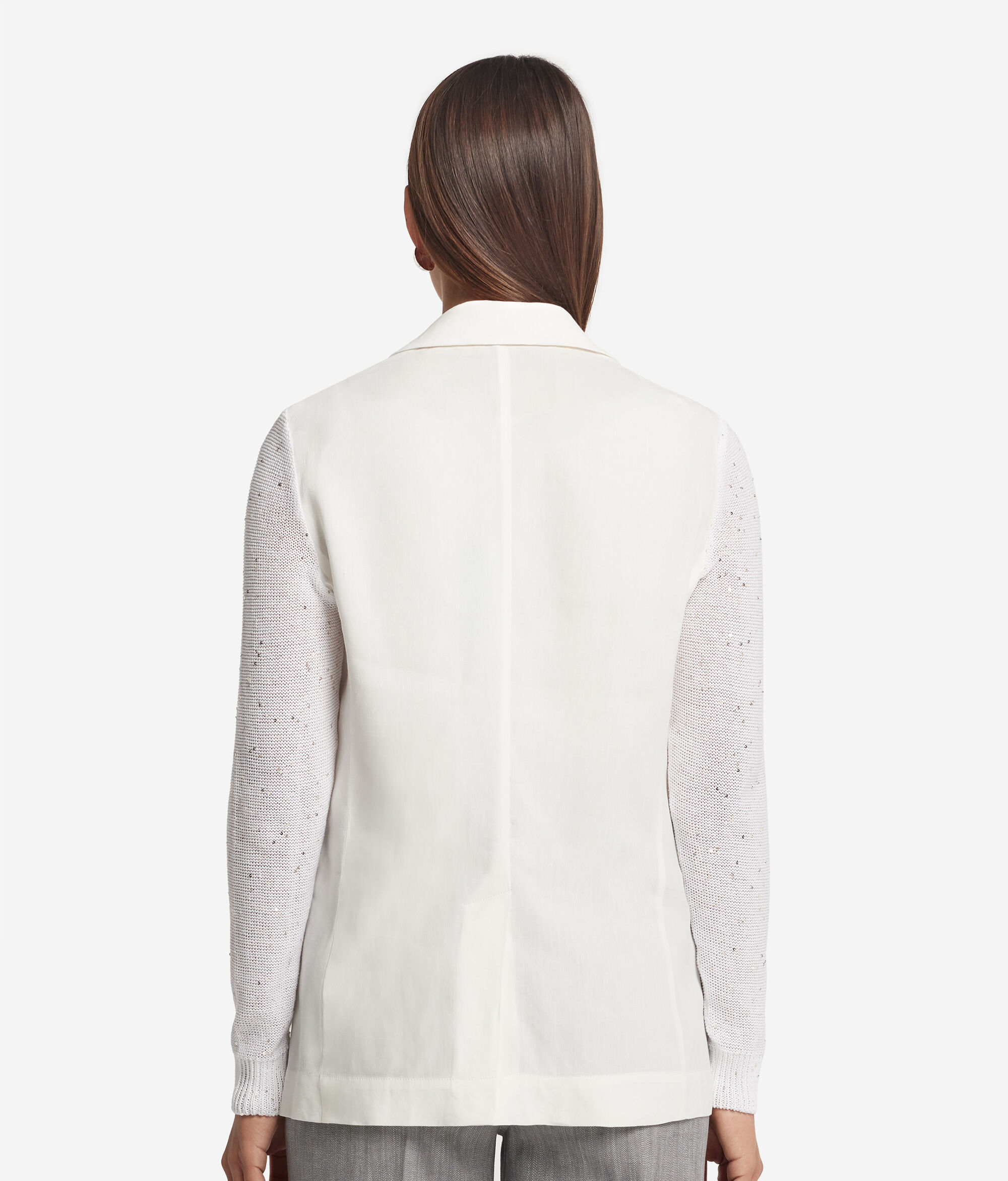 Жакет из хлопка и льна