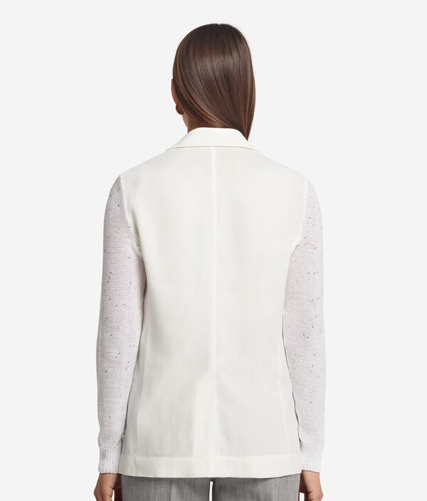 Жакет из хлопка и льна