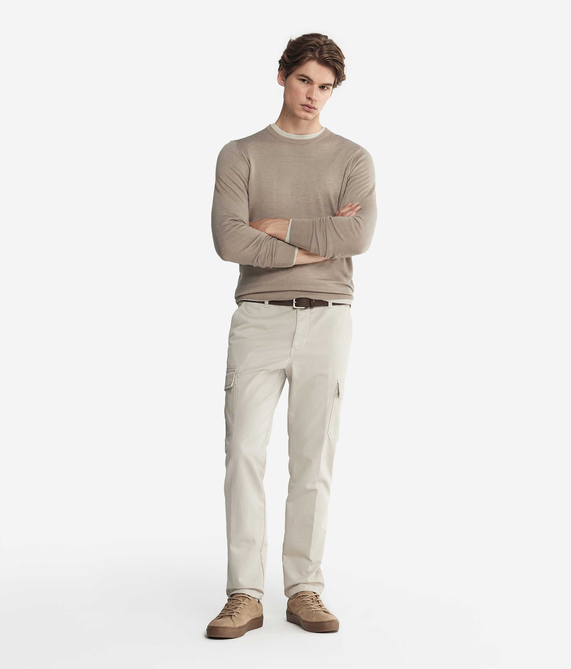 Pull homme en cachemire ultra-fin à col rond