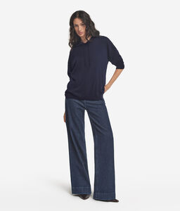 Felpa in Cashmere Ultrafine - BLUE - DML250Q_color_9400
