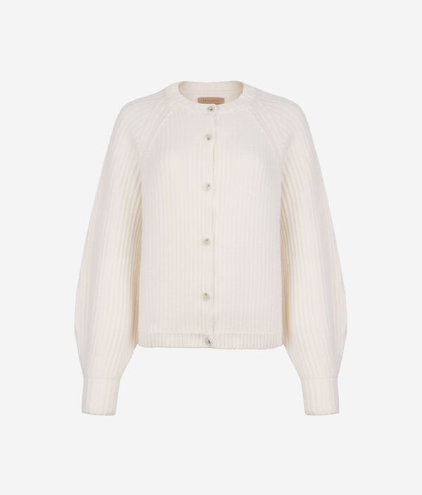 Кардиган из ультрамягкого кашемира в рубчик