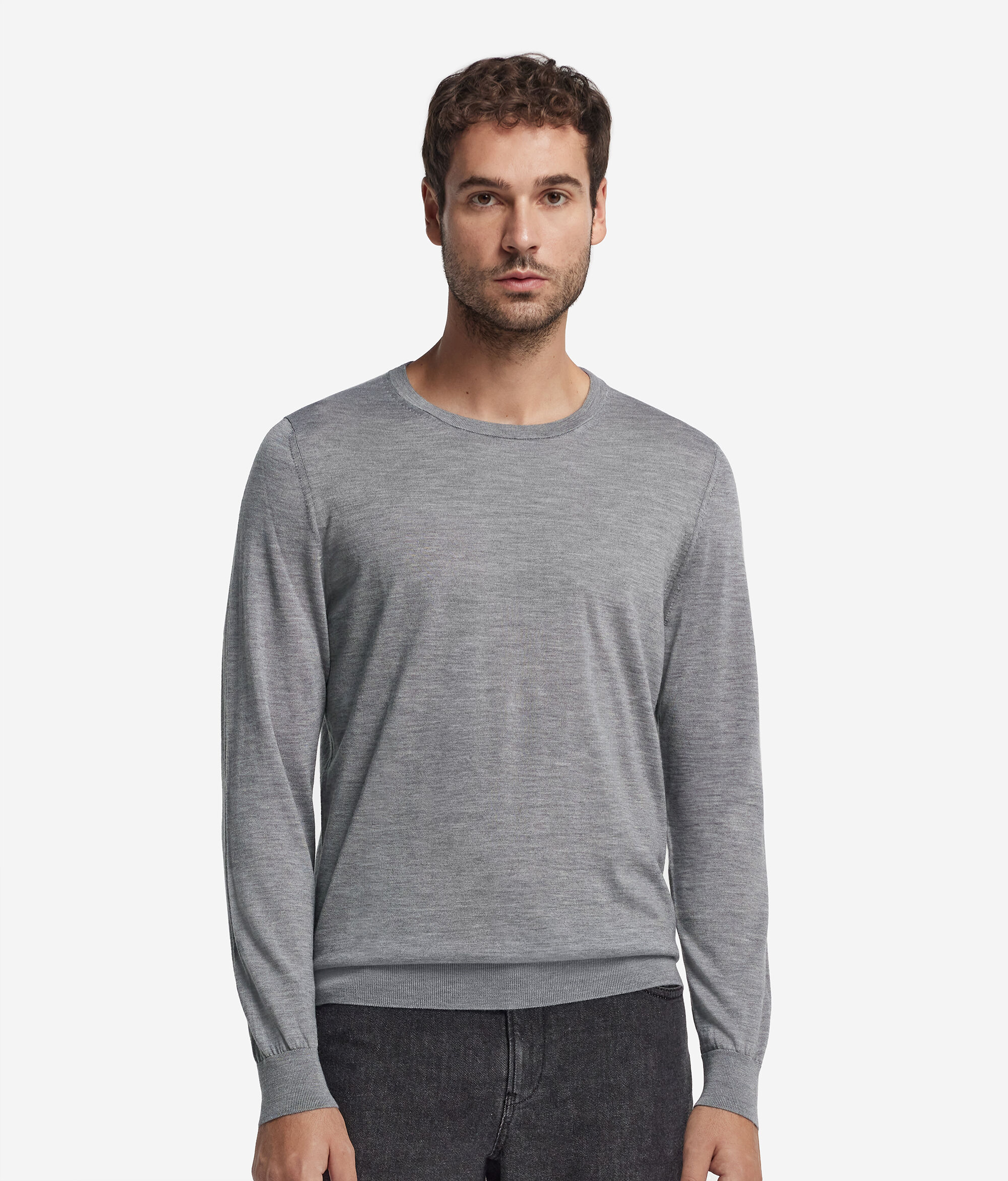 Pull homme en cachemire ultra-fin à col rond