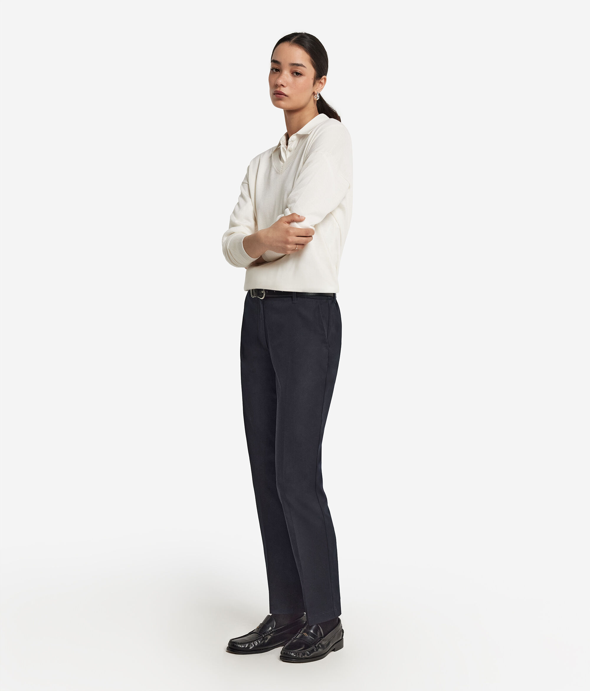 Zipped Cigarette Trousers