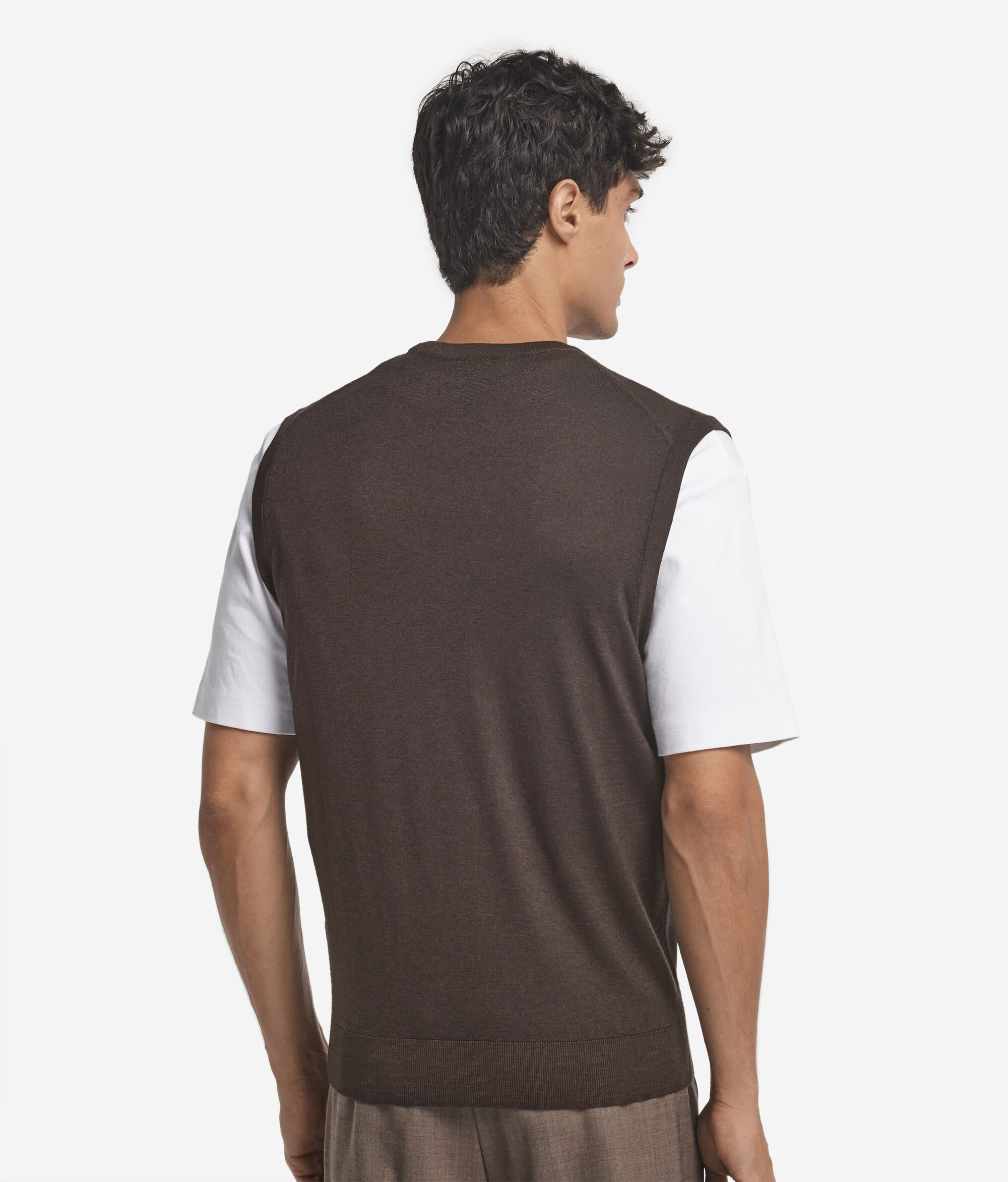 Round-Neck Ultrafine Cashmere Sweater Vest