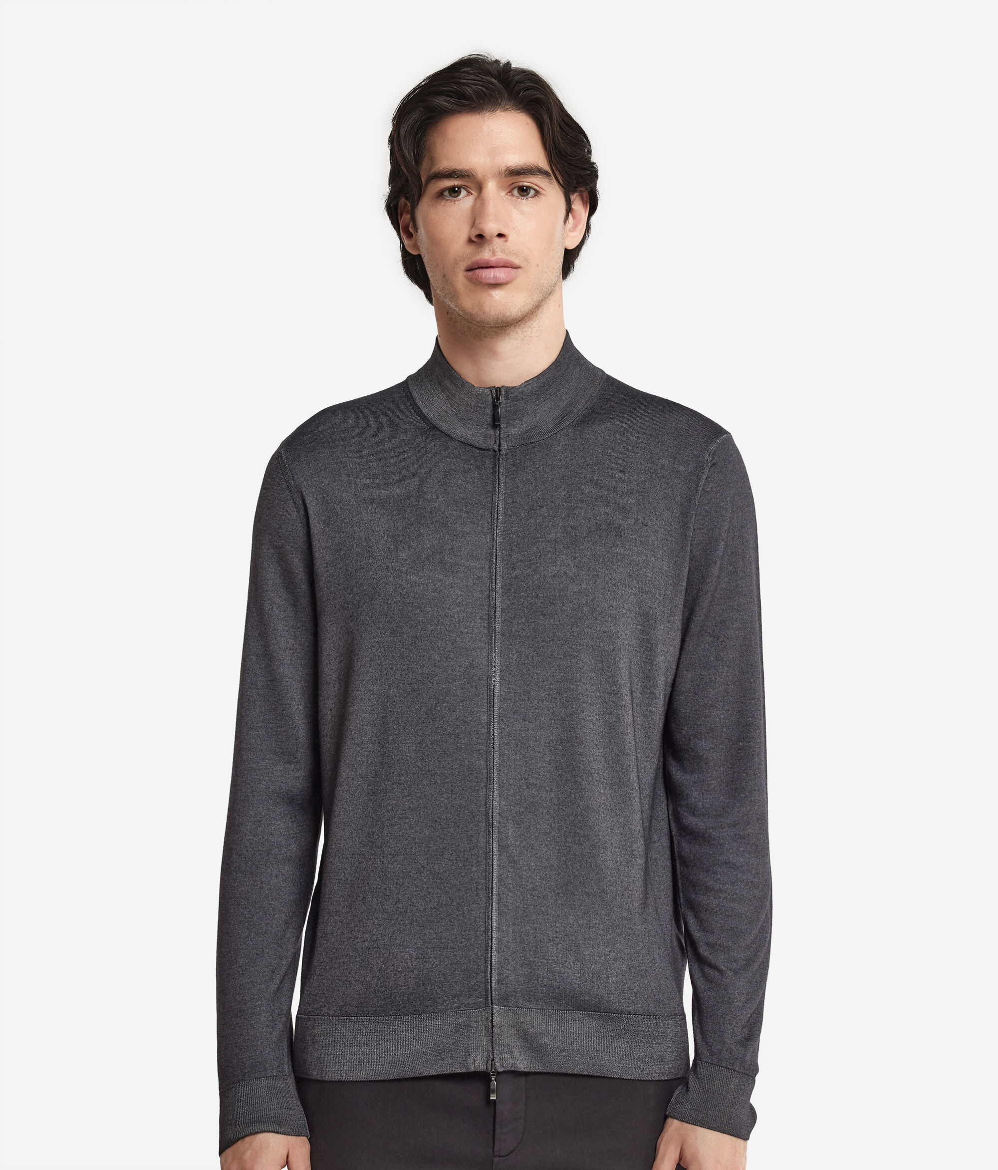 Cardigan mit Reißverschluss aus Kaschmir