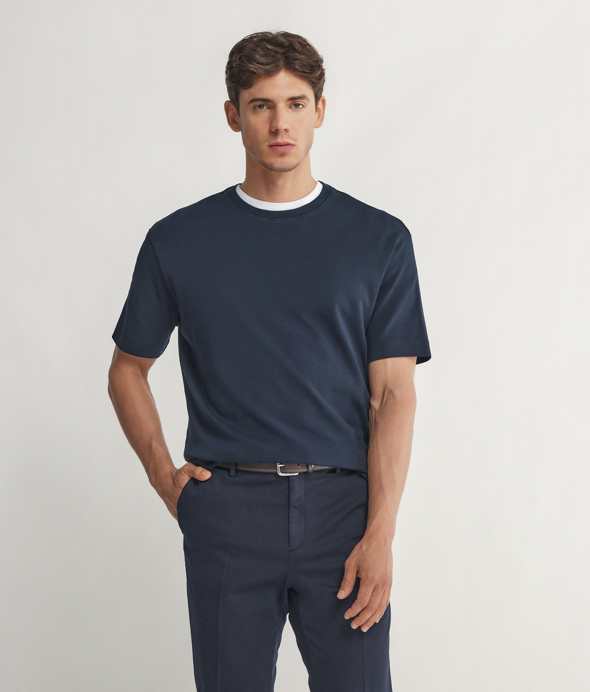 Cotton Jersey Crewneck T-shirt