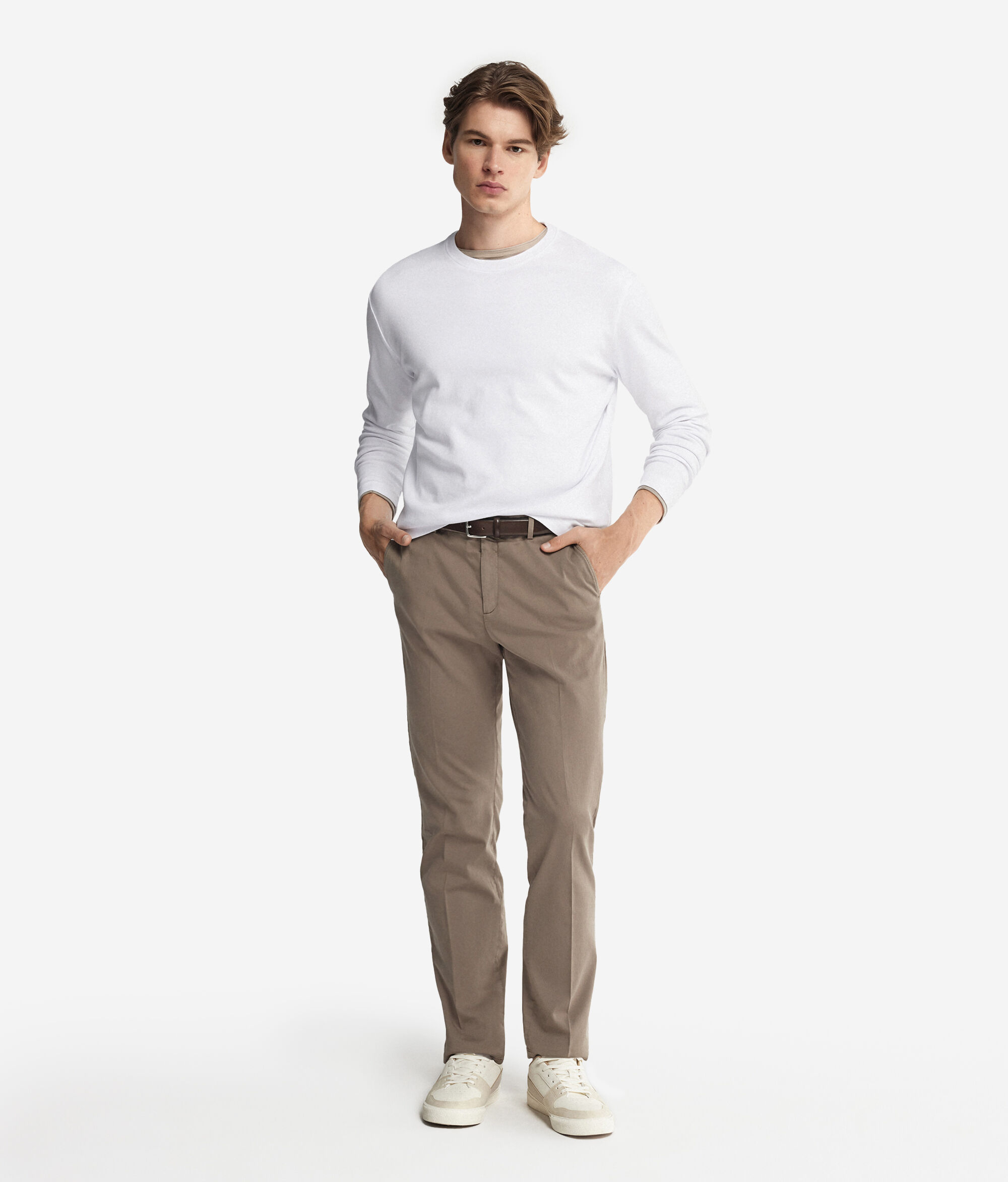 Round-Neck Cotton Jersey Top