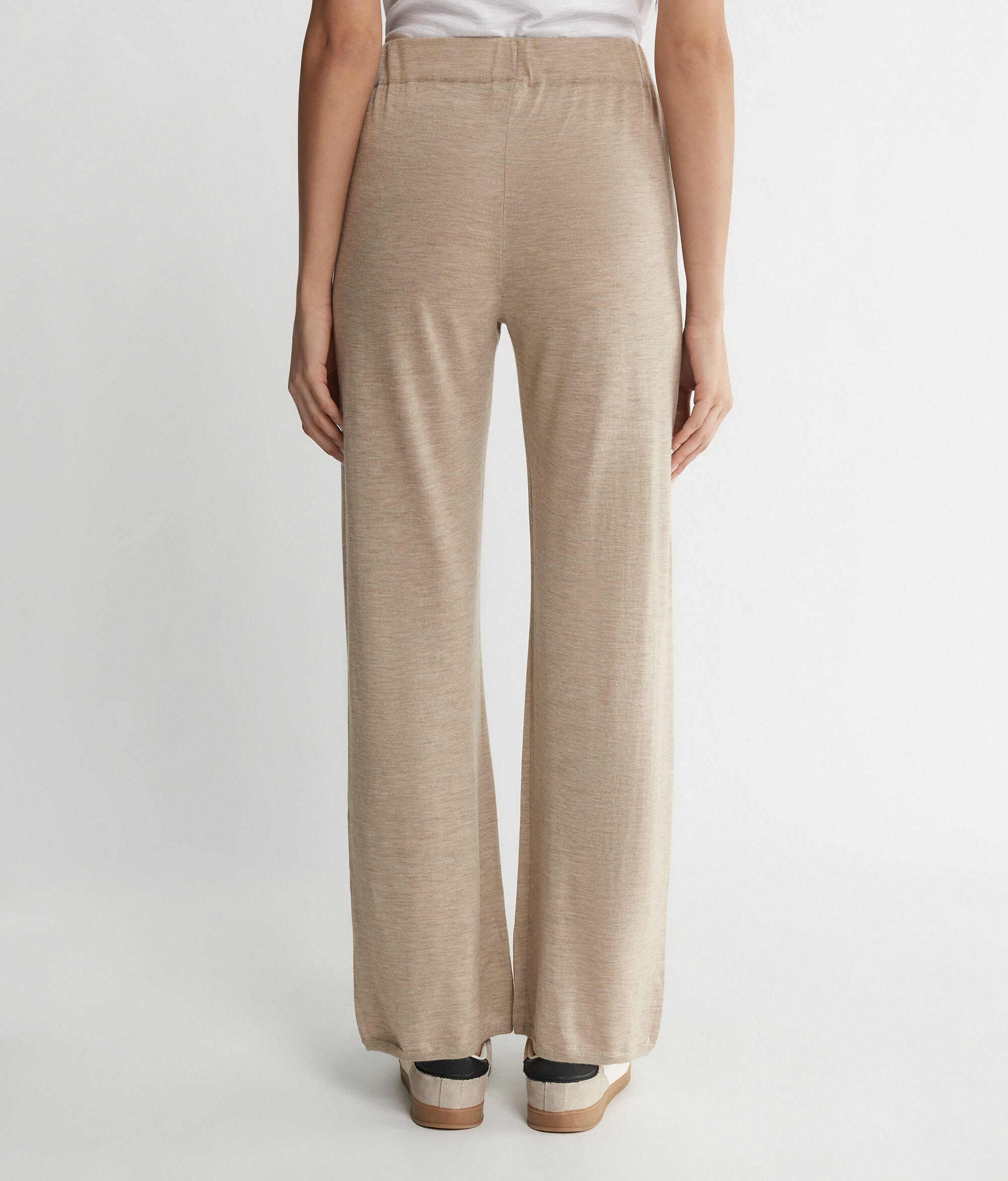 Pantalon large en cachemire ultra-fin
