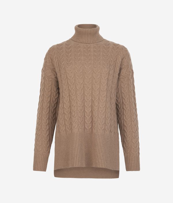 Водолазка с косами из ультрамягкого кашемира