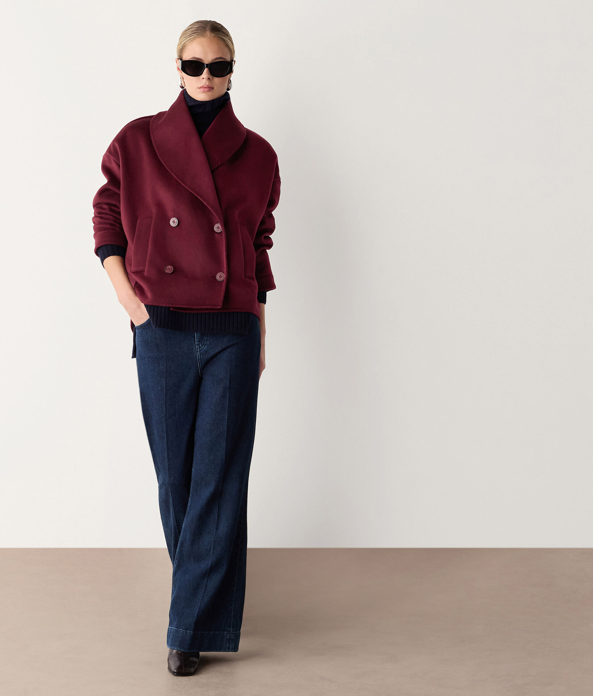 Cappotto doppiopetto in cashmere