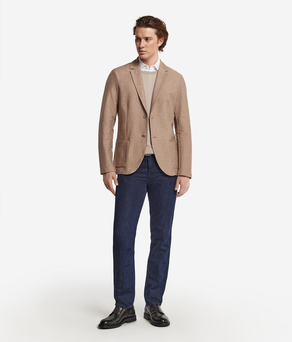 Jerseyblazer in Jeansoptik