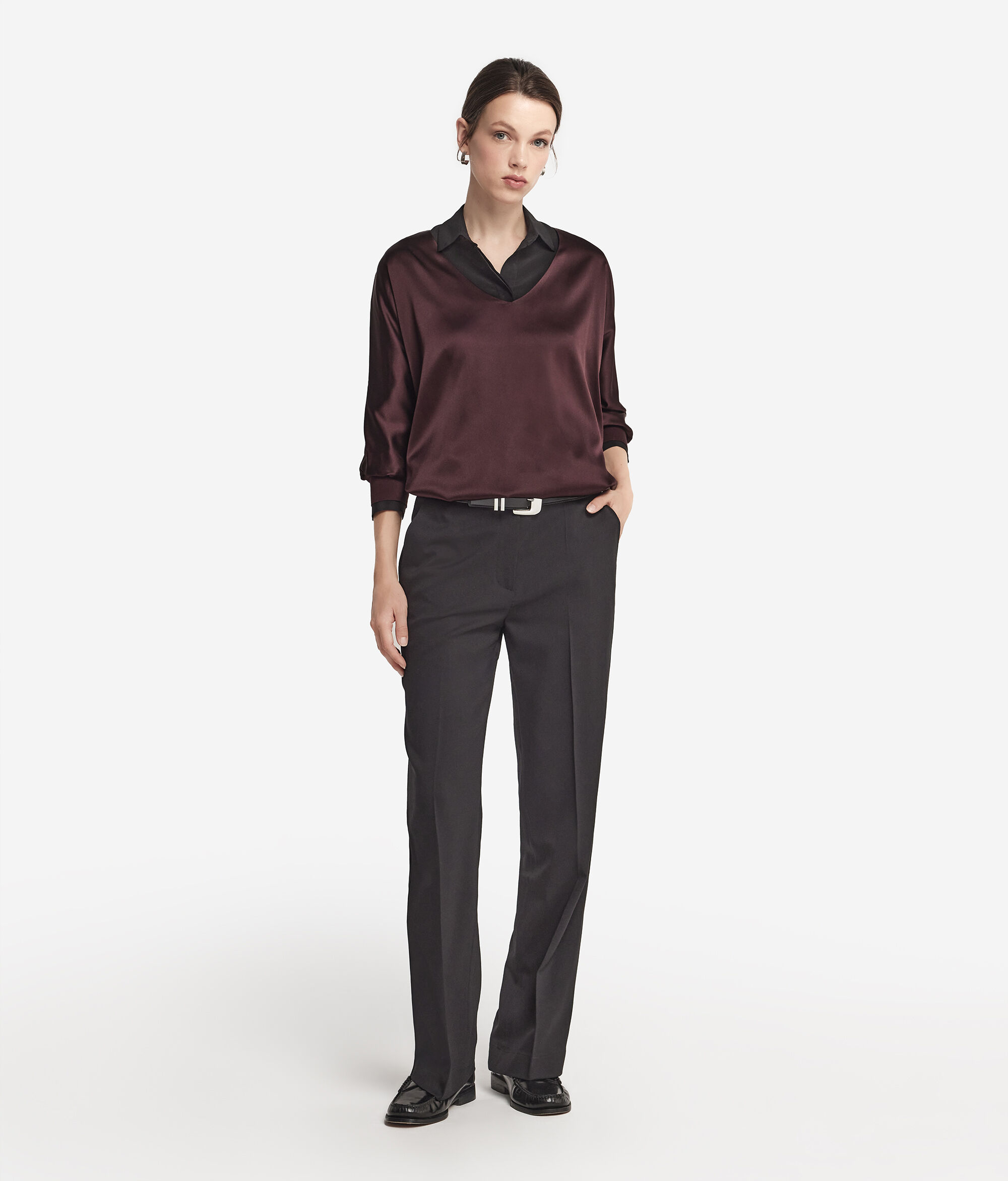 Silk V-Neck Blouse