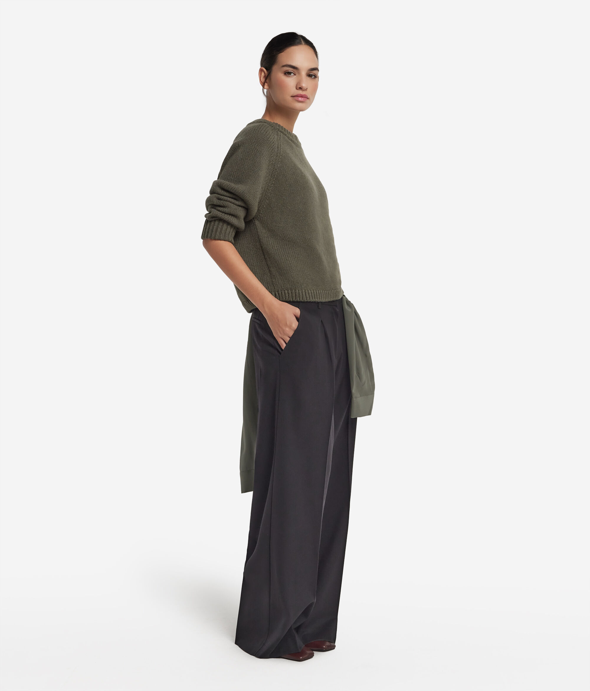 Girocollo in cashmere tricot