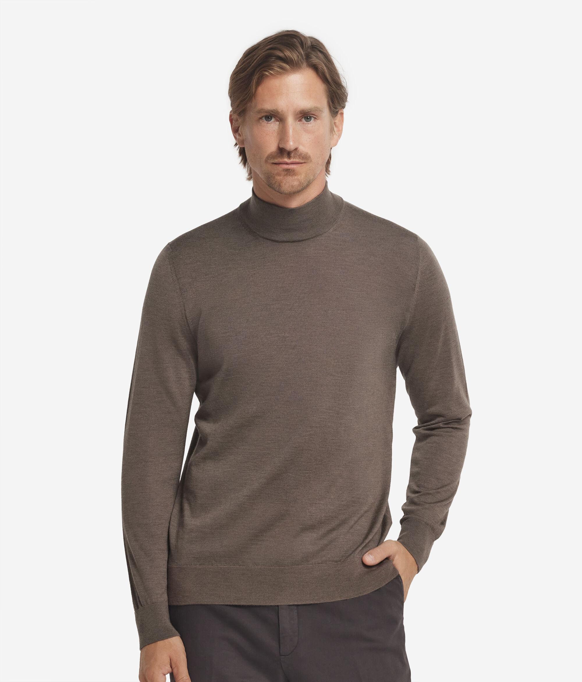 Μακρυμάνικη Μπλούζα από Cashmere με Ψηλό Γιακά