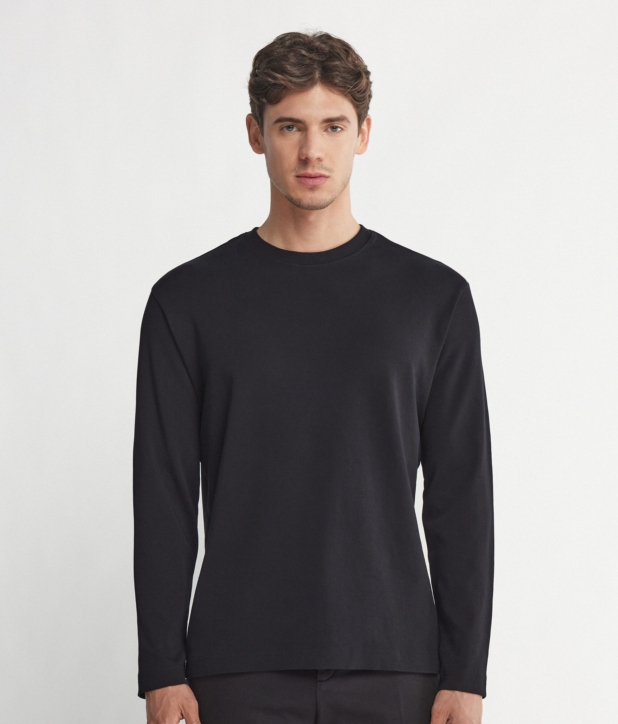Round-Neck Cotton Jersey Top