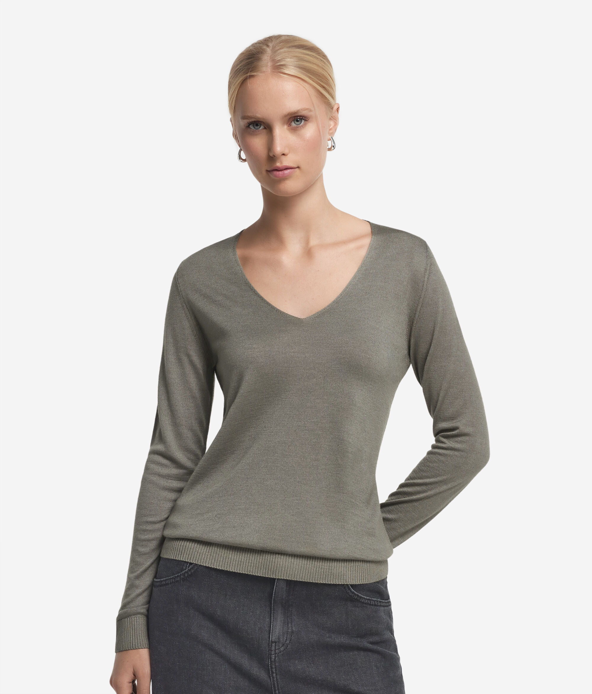 Pullover mit V-Ausschnitt aus Kaschmir Ultrafine