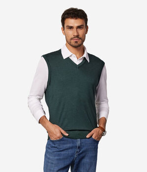 Ultrafine Cashmere Sleeveless V-Neck Jumper