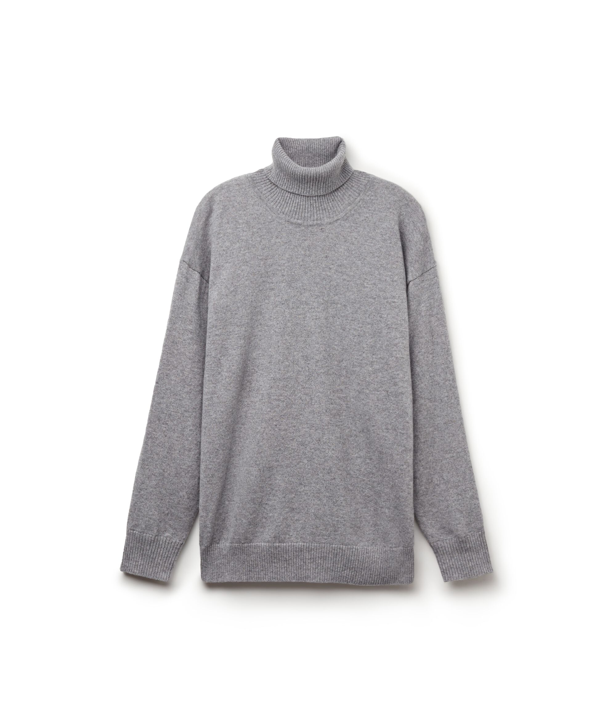 Camisola de Gola Alta em Ultrasoft Cashmere com Rachas