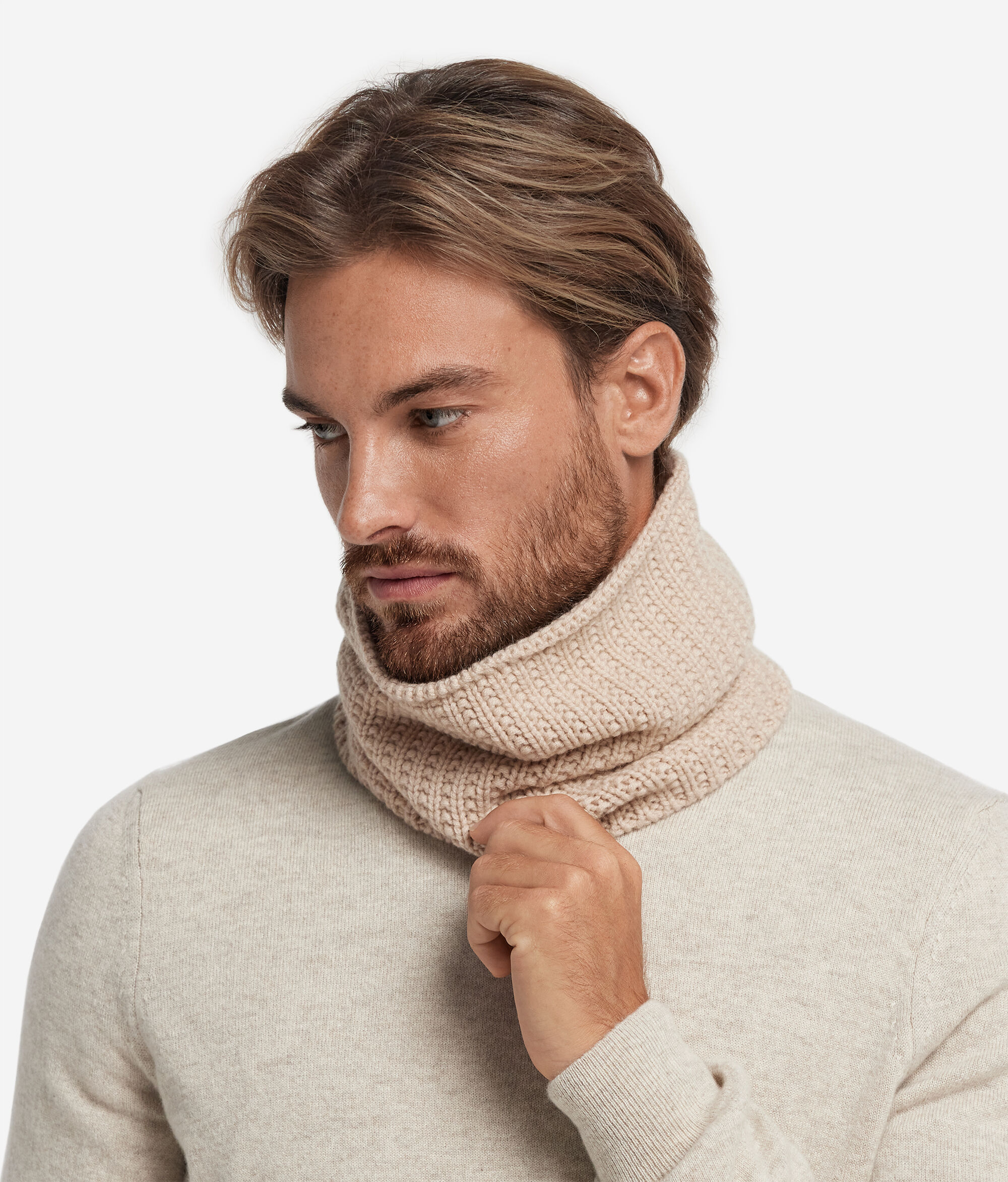 Scaldacollo a coste in cashmere