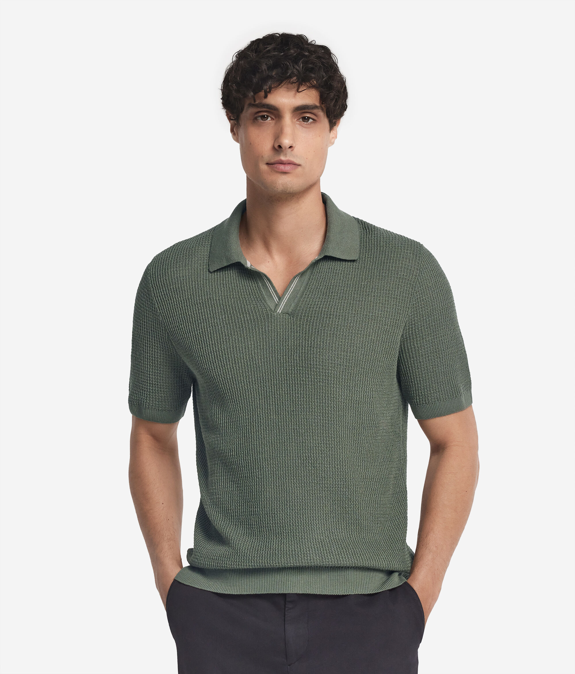 Polo Manica Corta Punto Waffle