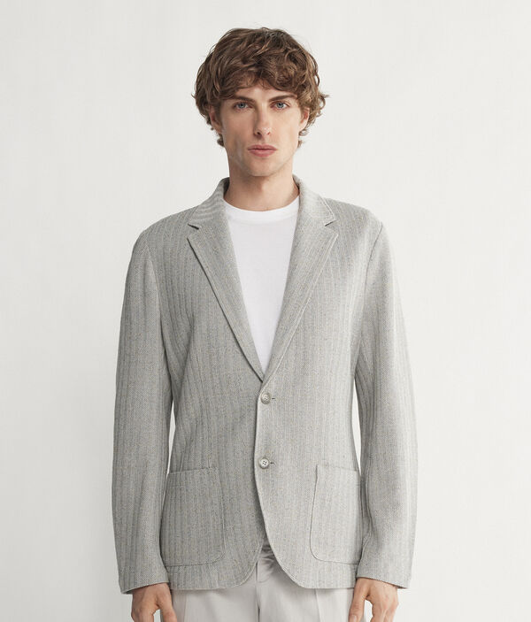 Пиджак изо льна и хлопка