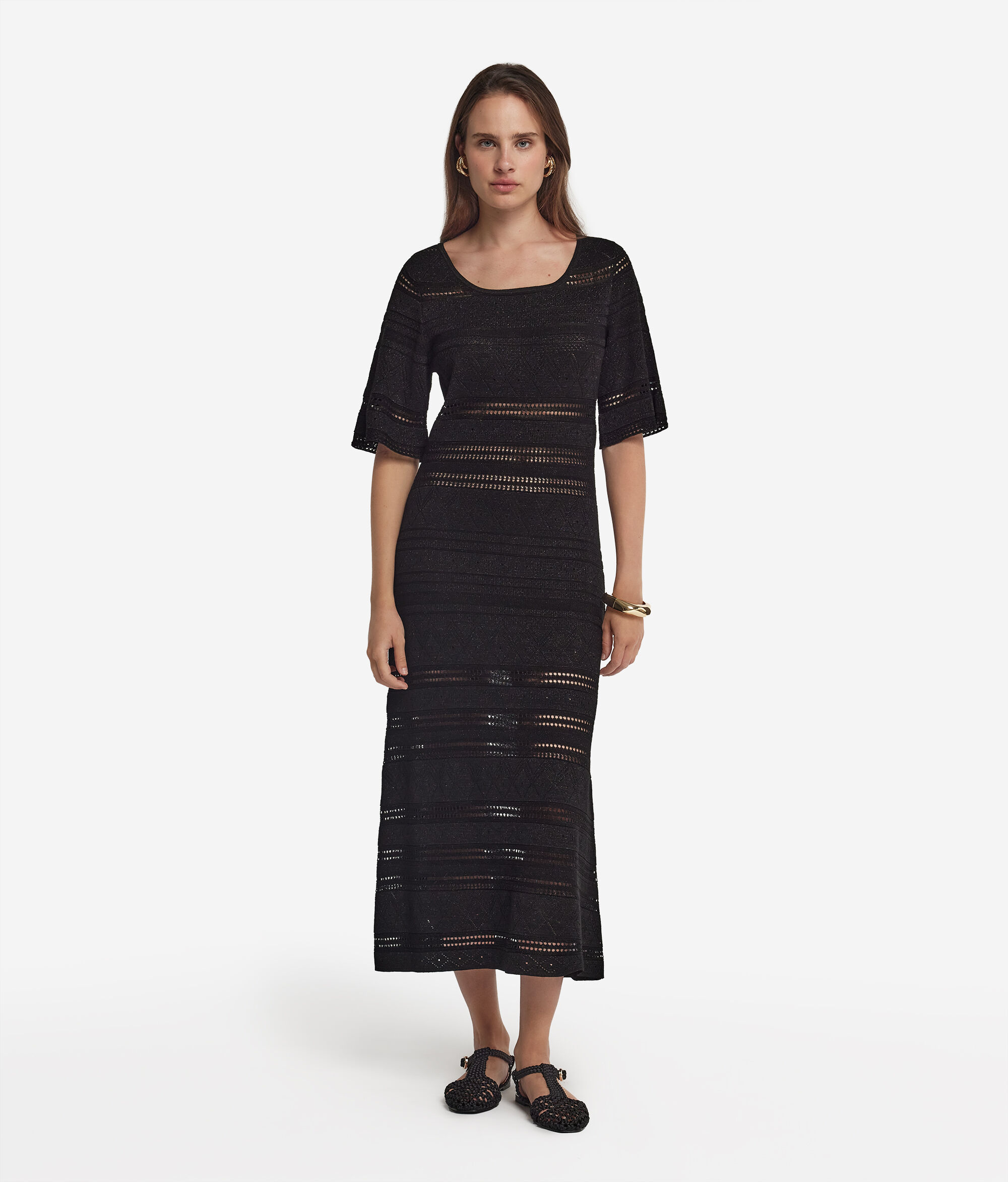 Crochet-Effect Dress