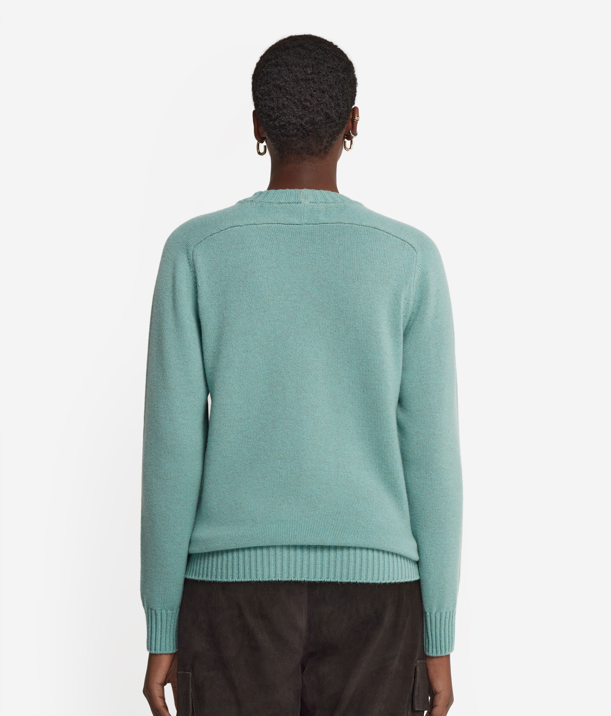 Ultrasoft Cashmere Reglan Omuz Detaylı Yuvarlak Yaka Kazak