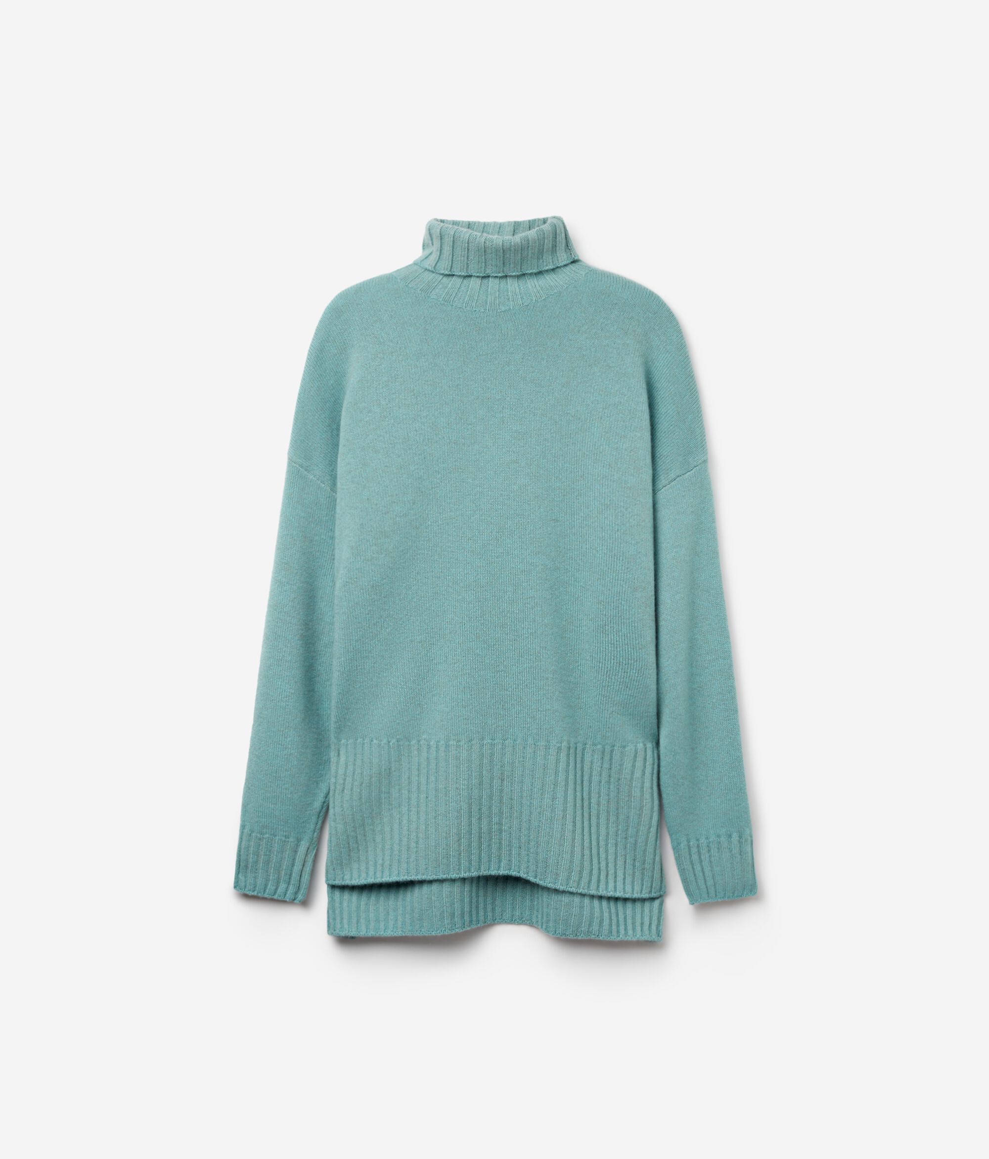 Maxi-pull col roulé en cachemire ultra-doux