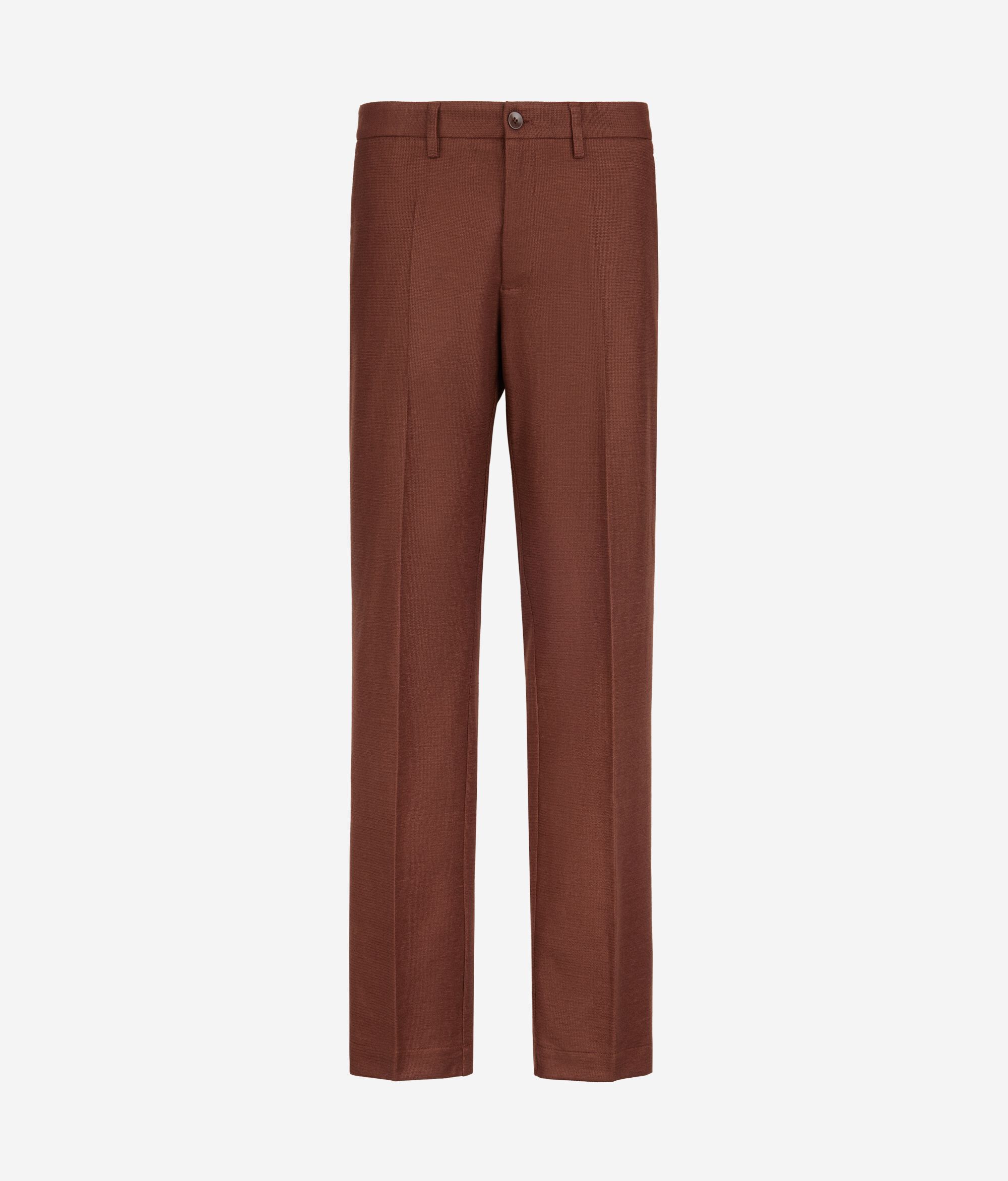 Waffle trousers in cotton and linen