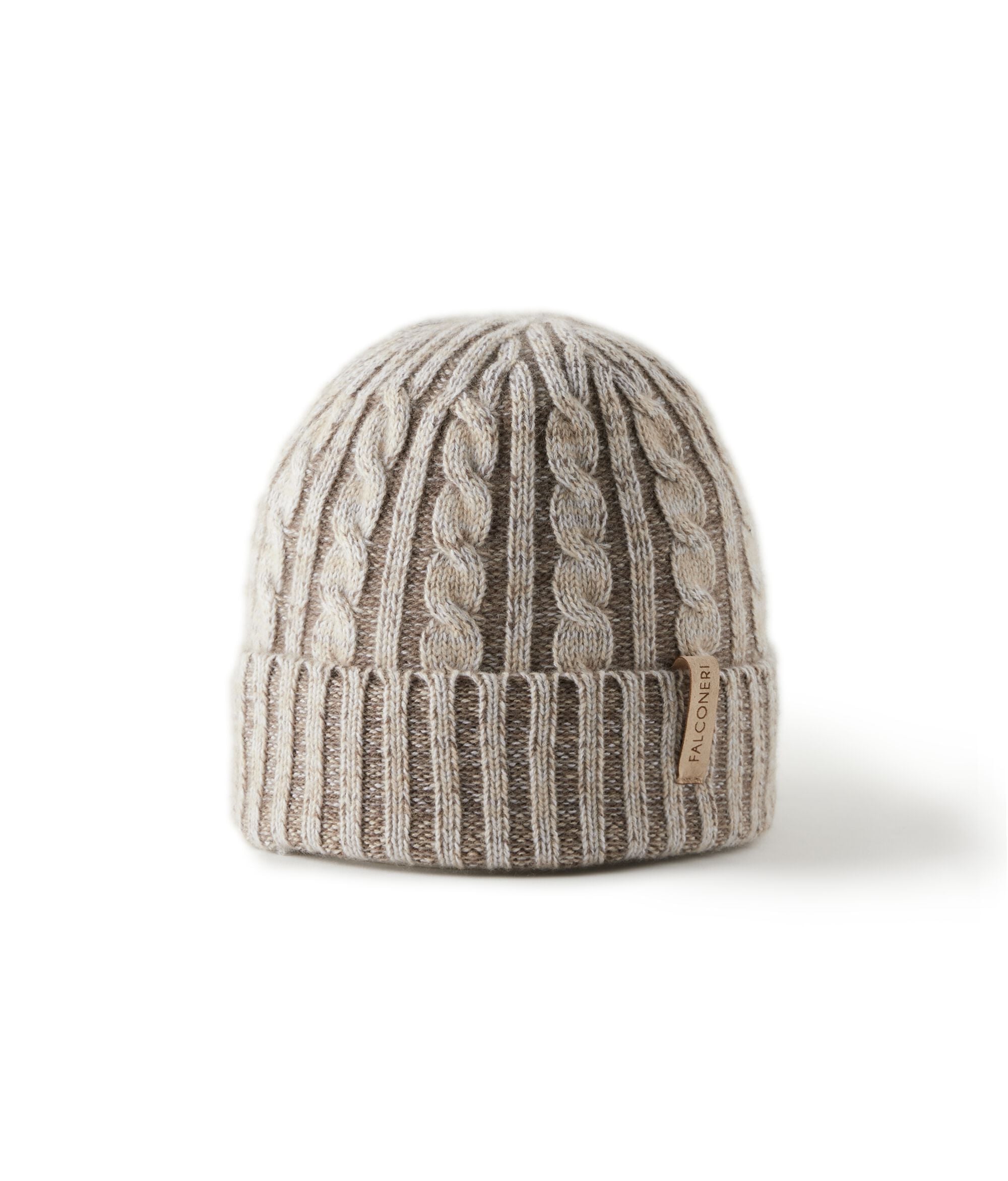Bonnet torsadé vanisé en cachemire