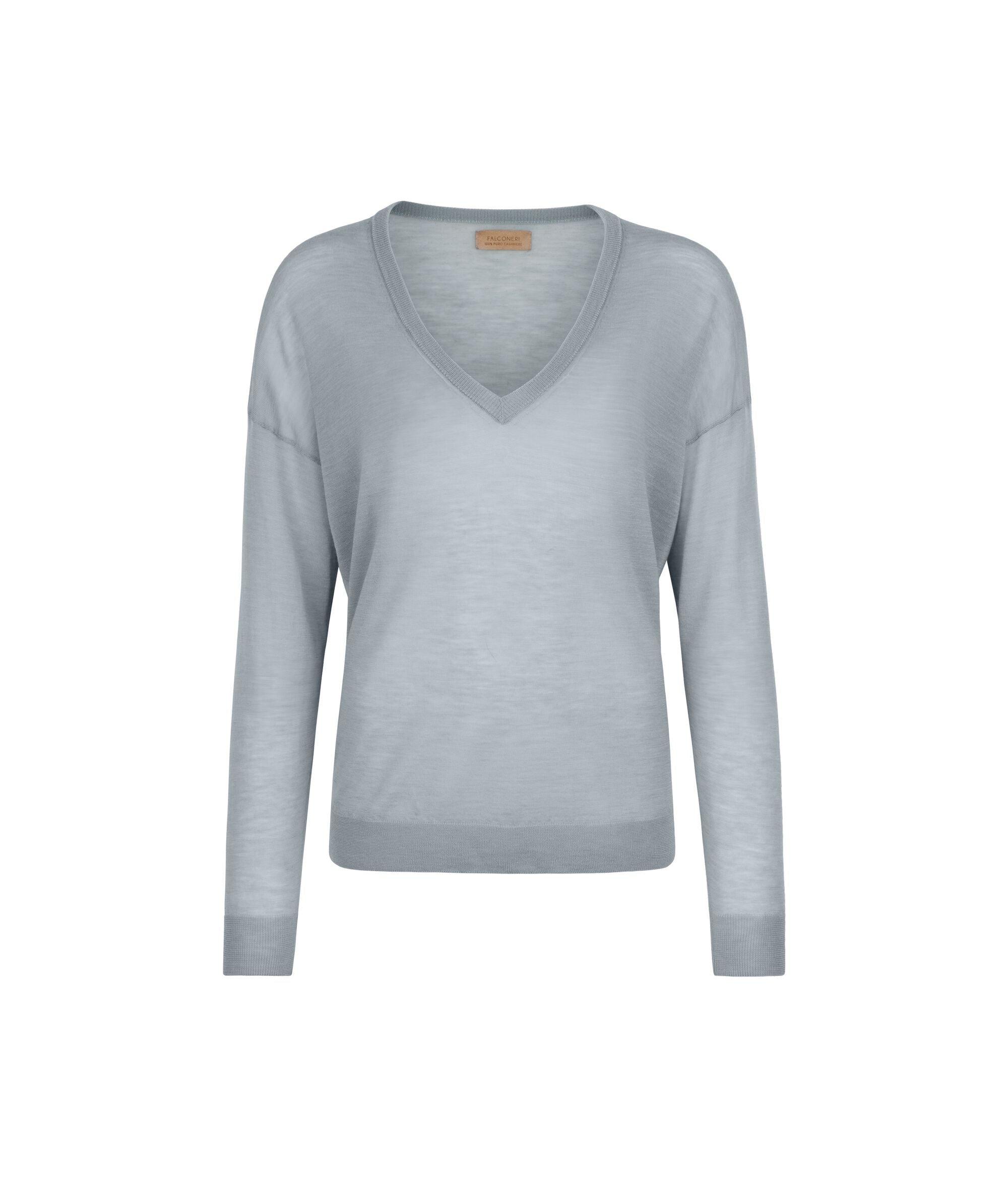 Maglia scollo a V in Cashmere Airfine